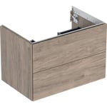 Geberit ONE 505.262.00.6 Kommod 75 x 47 cm, 2 lådor Valnöt