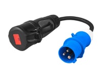 Green Cell 16A 400V Red CEE to 16A 230V Blue CEE Power Adapter