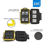 JJC Water-resistant Memory Card Case Holder Storage for 3 XQD + 4 SD SDHC Cards