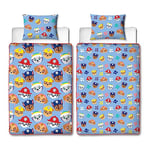 Character World Official Paw Patrol Toddler Bed Coverless Duvet Bedding | Reversible Coverless Quilt, Pillow & Pillowcase | Washable Duvet | Perfect For Travelling & Sleepovers | Junior 4 tog