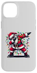 Coque pour iPhone 14 Plus Costume de Père Noël amusant avec lumière de Noël