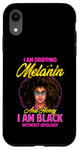 Coque pour iPhone XR Black Girl Lunettes de soleil Magic Afro Woman Honey Drip Rose vif