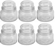 Set Of 6 300ml Retro Glass Sweet Storage Jar Tea Coffee Canister Party Favour