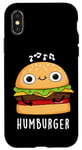 Coque pour iPhone X/XS Jeu de mots drôle pour hamburger Hum-burger