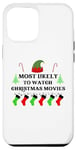 iPhone 12 Pro Max Most Likely To Watch Christmas Movies Family Santa Elf Hat Case