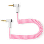 Korg Volca/PO Audio Cable Curly 20-30cm Marshmellow Pink