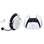 BlackShark V2 Pro for PlayStation - White + Universal Quick Charging Stand for PlayStation 5 - White