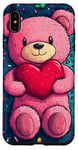 Coque pour iPhone XS Max Ours en peluche coeur Saint-Valentin