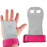 ✮Marque Française✮ Paire de manique Gym Enfant/Adulte ✮Garantie A Vie✮ Gants Gym en Cuir en Cuir|4 Tailles 2 Couleurs|Protection Paumes pour Exercice Traction/Barre/Gymnastique/Poids (GRIS, L)