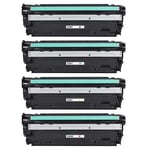 4 Compatible Toner Cartridges replace HP 651A - CE340A CE341A CE342A CE343A