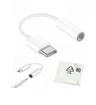 USB Type-C to 3.5mm Earphone Jack Audio Adapter Compatible with Huawei CM20 Whit