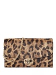 Lauren Ralph Lauren Adair Leopard Print Cross Body Bag, Brown/Multi