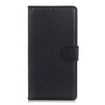 Samsung Galaxy Xcover 6 Pro Litchi Pu Leather Flip Case m. Plånbok - Svart