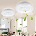 Lospitch 2pcs 80W Ventilateur de plafond avec éclairage, LED Fan Plafonnier avec Télécommande et APP, Mode été Hiver, Ventilateur silencieux plafond 6 Vitesses,3000-6500K(φ 55CM)