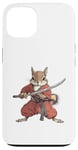 Coque pour iPhone 13 Anime Samurai Squirrel Warrior Kids