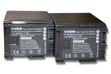 vhbw 2x Batteries compatible avec Canon Legria S100 caméra vidéo caméscope (2400mAh, 7,2V, Li-ion) avec puce d'information, BP-828