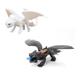 Train Dragon 3 Hidden World Toothless Night Doll Pvc Svart Vit Drake Actionfigur Modell Leksak Pojkar Leksak Present db Black