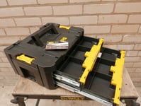 DEWALT DWST1 70706  TSTAK SHALLOW 2 DRAWER STORAGE CASE 