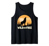 Lone Wolf Howling at the Moon Jackal Animal Gift Men Women Tank Top