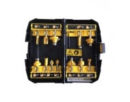 Coffret fraises DEWALT - 12 pièces pour défonceuse - DT90016