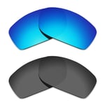 Hawkry Polarized Replacement Lenses for-Oakley Fives Squared -Blue & Sport Black