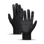 Comfyhands Winter Warm Vindtät Vattentät Anti-slip Thermal Touch Screen Handskar Herr Dam Black l