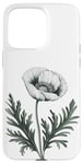 iPhone 15 Pro Max White Poppy Symbol of Peace for Gardeners Botanists Flowers Case