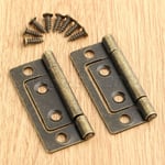 Antique Bronze Cabinet Door Hinge Furniture Wardrobe Cupboard Jewelry Box Hinges