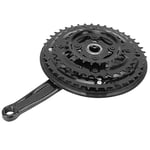 Demeras Bicycle Crankset High Carbon Steel Crankset Crank 24-34-42T with Chains Cover for Variable Speed Mountain Bike Road Bicycle