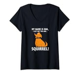 Womens Disney Pixar Up My Name is Dug Squirrel V-Neck T-Shirt