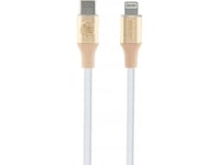 Guess Ebossed Logo - Usb-C Till Lightning-Kabel Mfi-Certifierad 1,5 M (Guld)