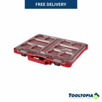 Milwaukee Red PACKOUT Low Profile Organizer With 10 Removable Bins With Dividers