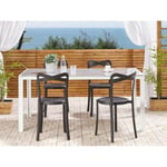 Lot de 4 chaises de jardin noires CAMOGLI