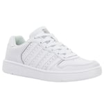 2024 K-Swiss Ladies Court Palisades Trainers Classic Leather White/Black Shoes