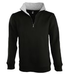 Sweat-Shirt Homme Col Camionneur Zippé - 47300 - Noir