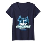 Fast & Furious: Spy Racers Blue Hue Group Shot Logo T-Shirt avec Col en V