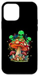 Coque pour iPhone 12 mini Funny Magic Mushroom Alien Trippy Shroom LSDweed Acid Trip