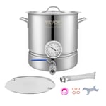 VEVOR Cuve Fermentation Bière Inox 19 L Kit de Brassage avec Accessoires Maison