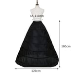 Jupon Long Cerceau Noir,Crinoline,Robe De Rh,Jupe,Sous-Jupe,Accessoires De Mariage