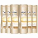 Dove Unisex Visible Glow Self Tan Lotion Fair To Medium 6 x 400ml - One Size