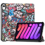 Apple iPad Mini 8.3&quot; 2021 (6th Gen)    Designer Tri-Fold Case    Graffiti