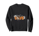 Funny Farm Halloween Shirt Love Bull Witch Hat Spider Web Sweatshirt