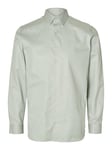 SELECTED HOMME Men's Slhslimethan Shirt Ls Classic Noos Long Sleeve, Desert Sage, M