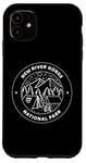 Coque pour iPhone 11 Parc national de New River Gorge, camp, montagne, feu, arbre, lune