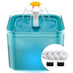 AONBOY Cat Water Fountain with 6 Filters（cyan）