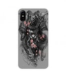 Coque Iphone X samourai fleur cerisier dragon guerrier