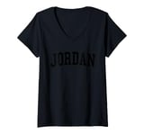 Womens Jordan Black Varsity V-Neck T-Shirt