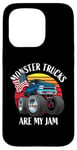 iPhone 15 Pro Monster Trucks Are My Jam Funny 4x4 Monster Truck Cartoon Case