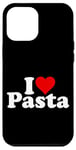 Coque pour iPhone 12 Pro Max I LOVE COEUR PASTA NOUILLES