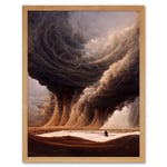 The Desert Storm Illustration Surreal Sci-Fi Art Print Framed Poster Wall Decor 12x16 inch